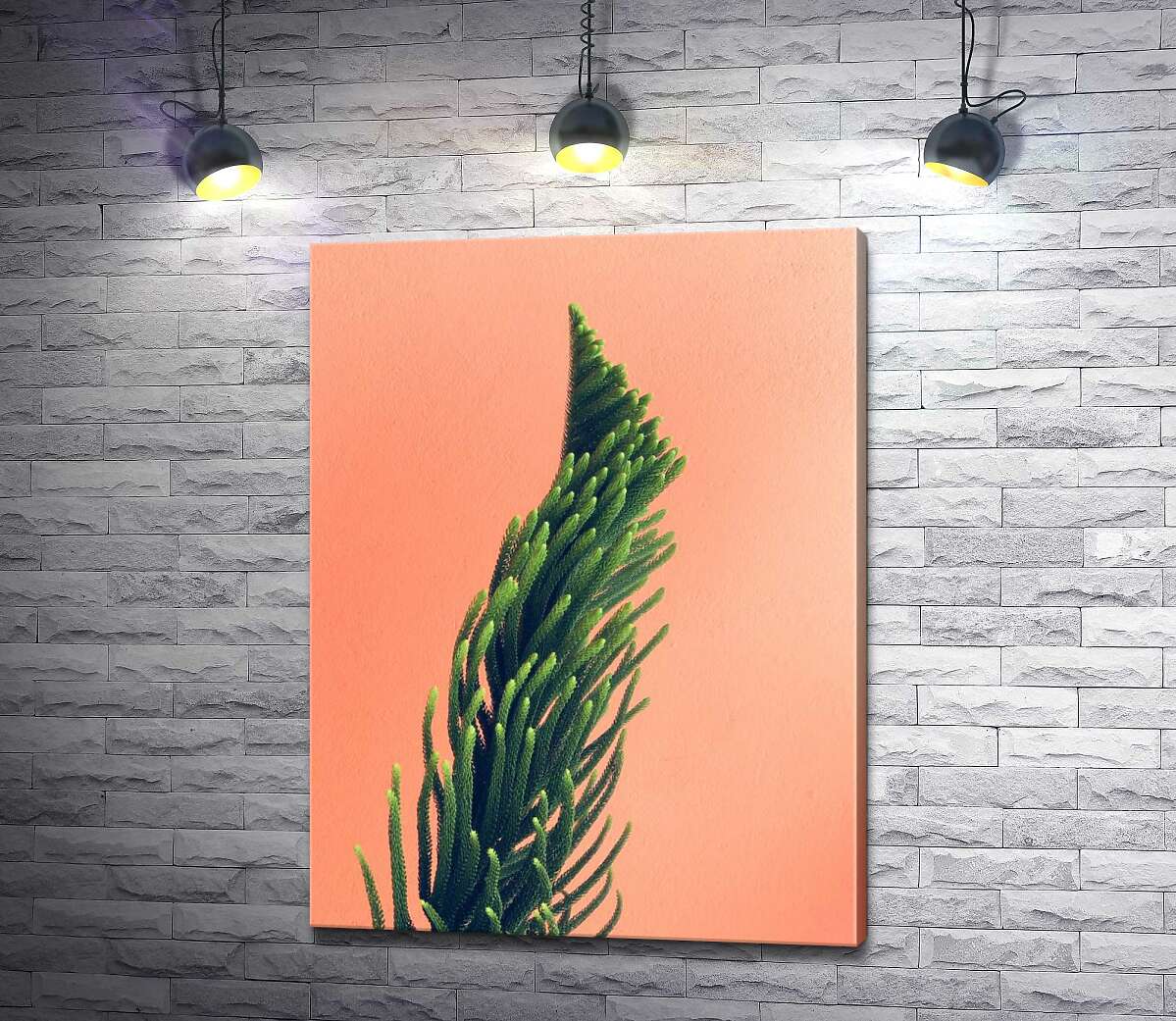 картина Морська рослина на яскравому тлі