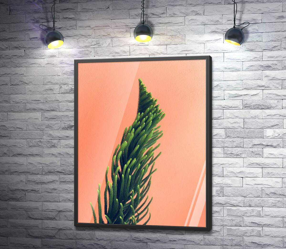 постер Морська рослина на яскравому тлі