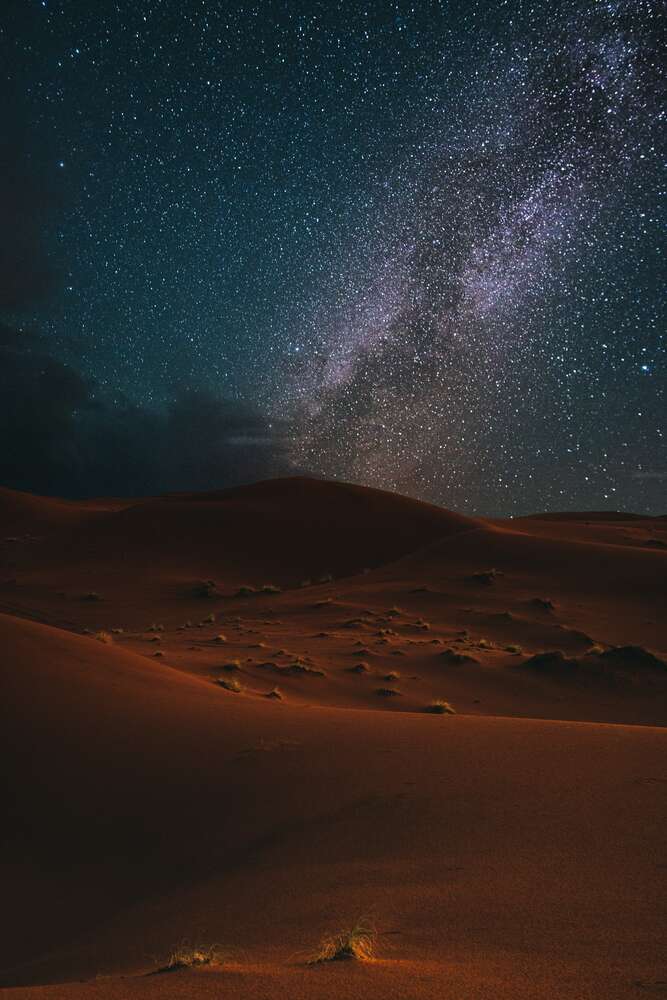картина-постер Млечный путь над пустыней