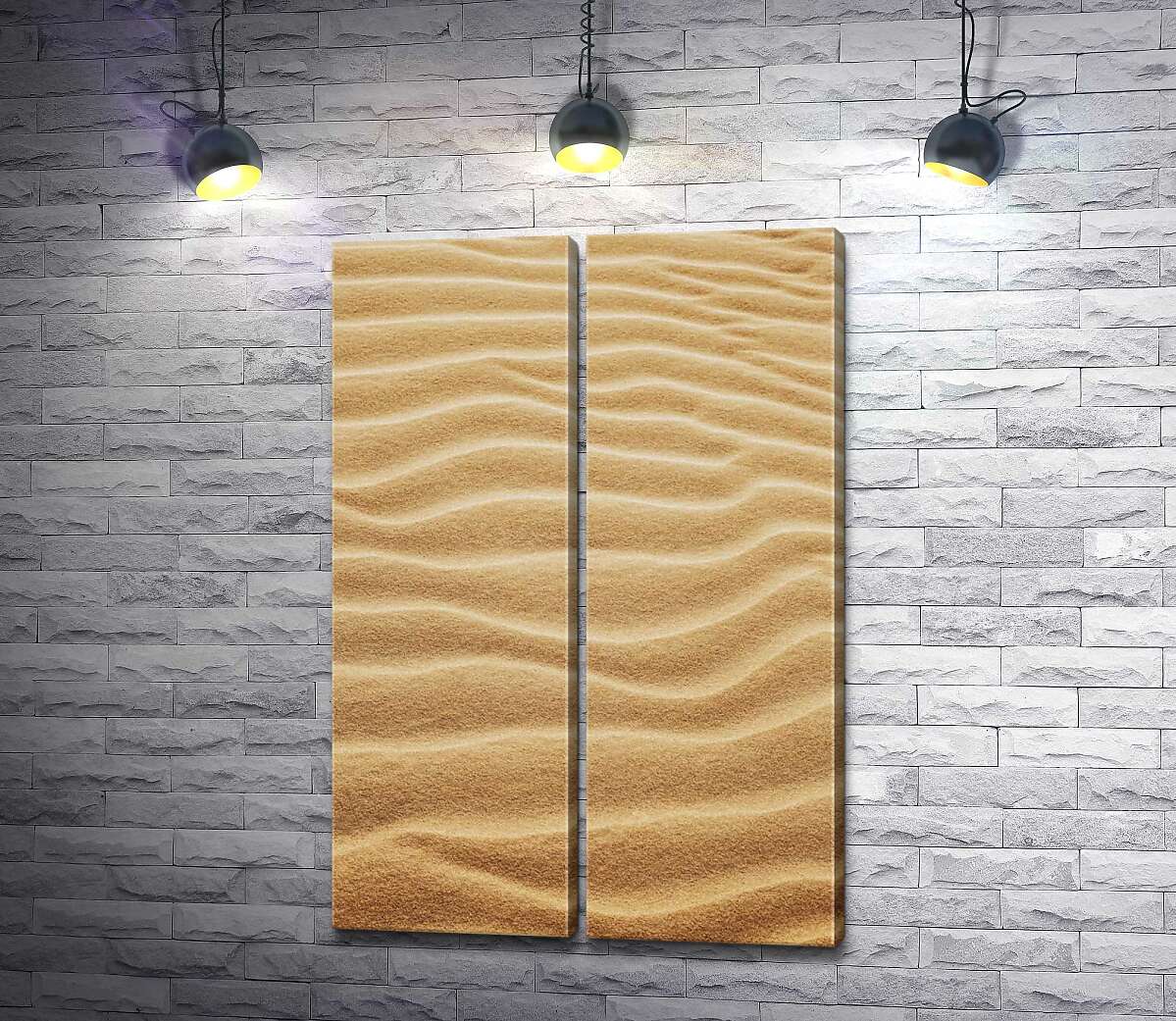 модульная картина Волнистые линии песчаного полотна