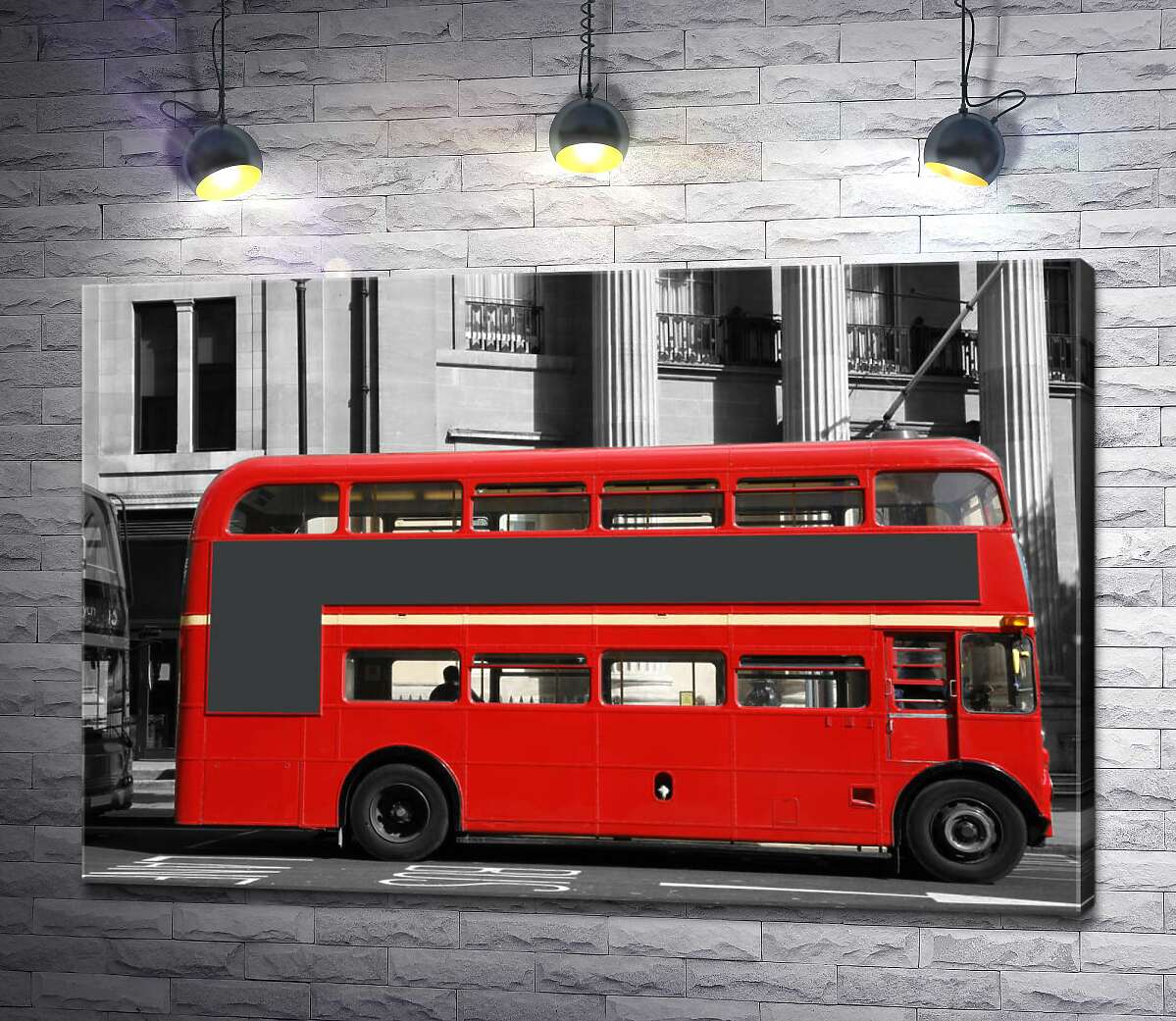 картина Лондонський двоповерховий автобус на стоянці