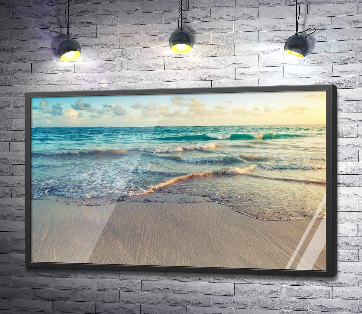 постер Приплив хвиль бірюзового моря