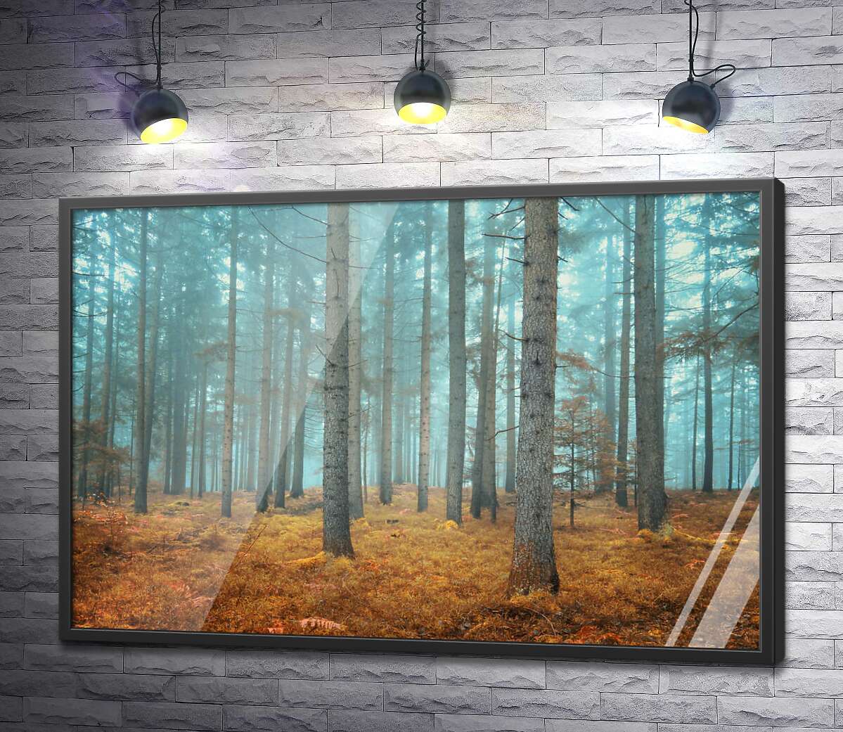 постер Ліс у серпанку ранкового туману
