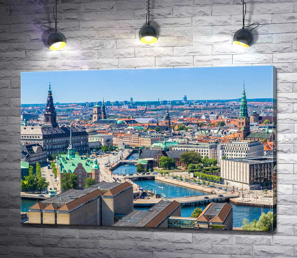 картина Вид с воздуха на чарующий Копенгаген