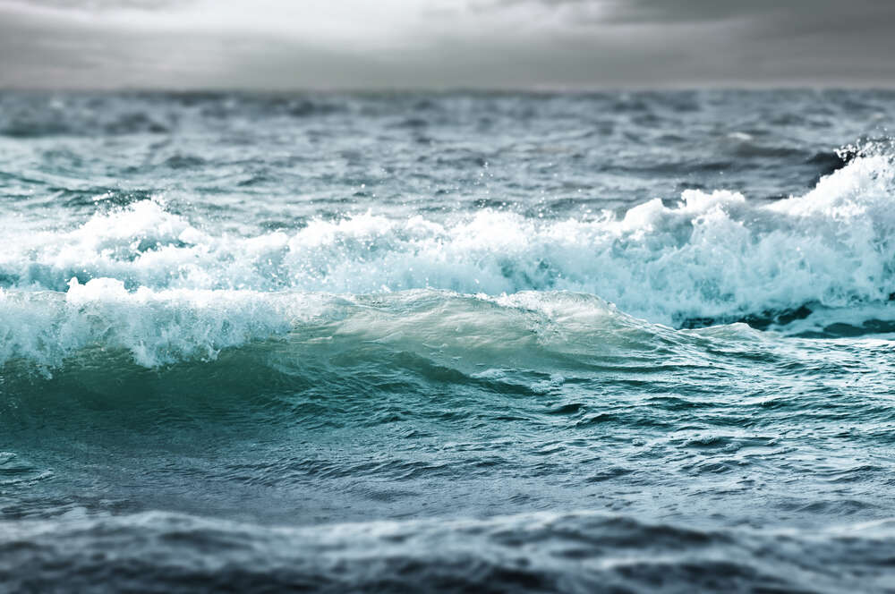 картина-постер Хвилі бурхливого моря зблизька