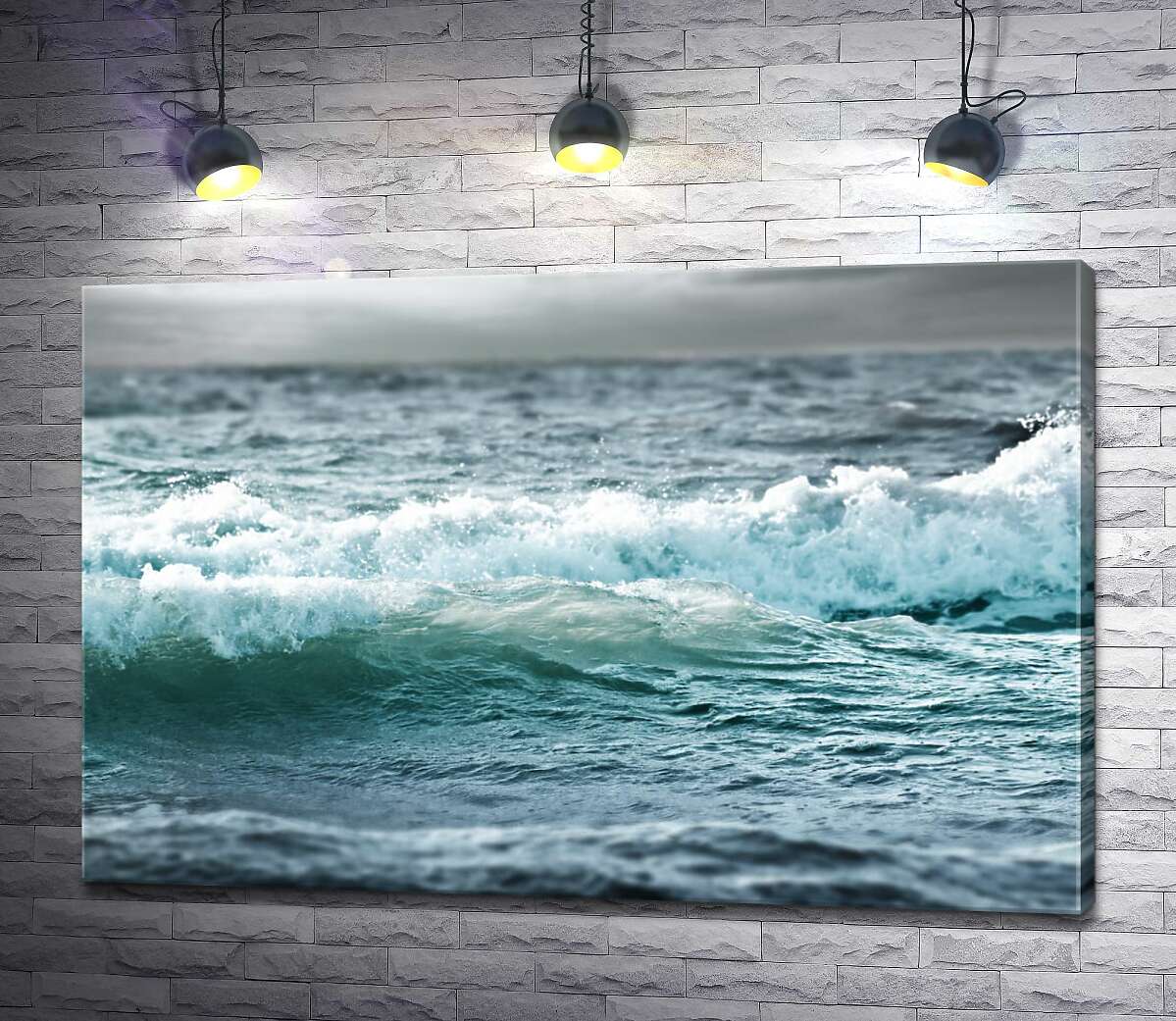 картина Хвилі бурхливого моря зблизька