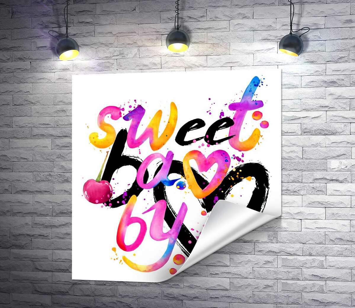 печать Надпись Sweet Baby