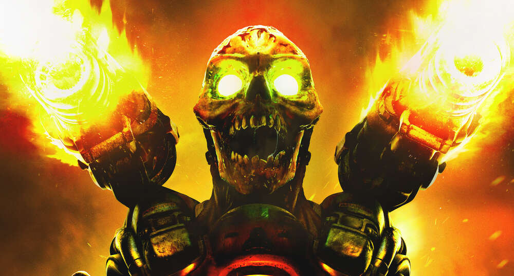 картина-постер Монстр из игры Doom