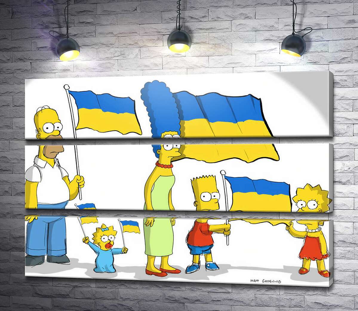 модульная картина Симпсоны за Украину! (Модуль №15)
