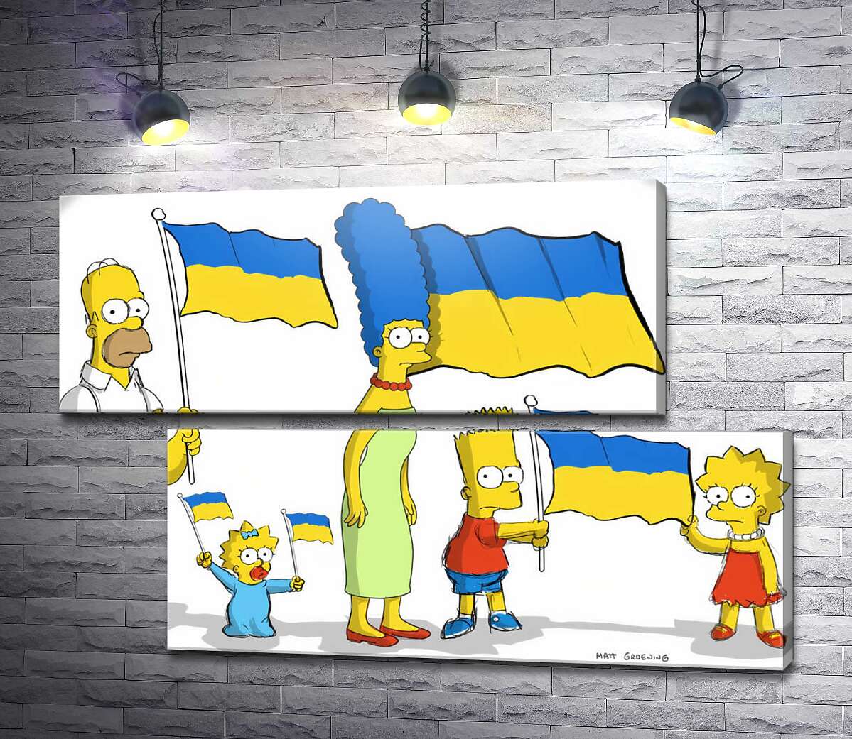 модульна картина Сімпсони за Україну! (Модуль №8)