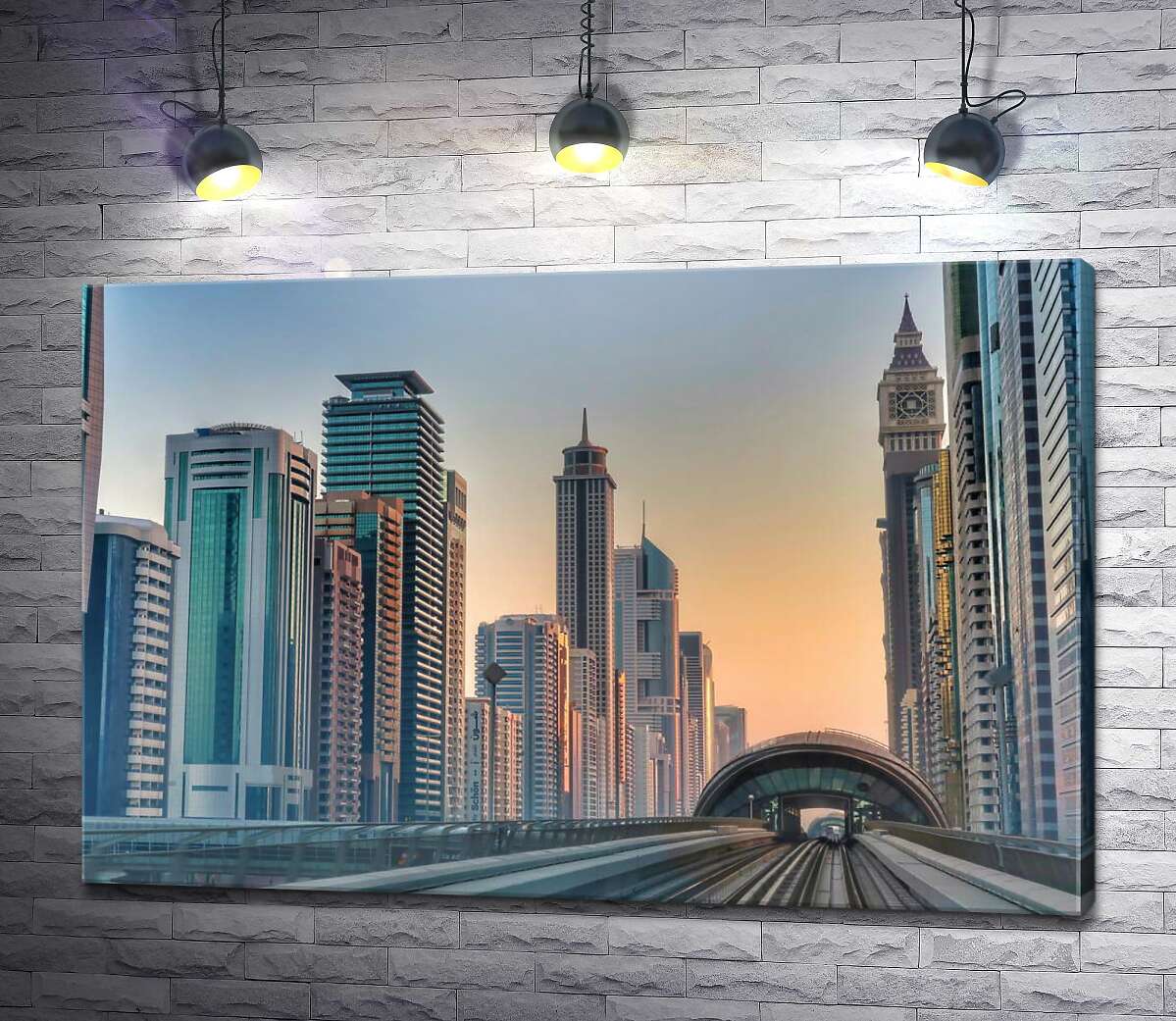 картина Изумрудный отблеск небоскребов Дубая
