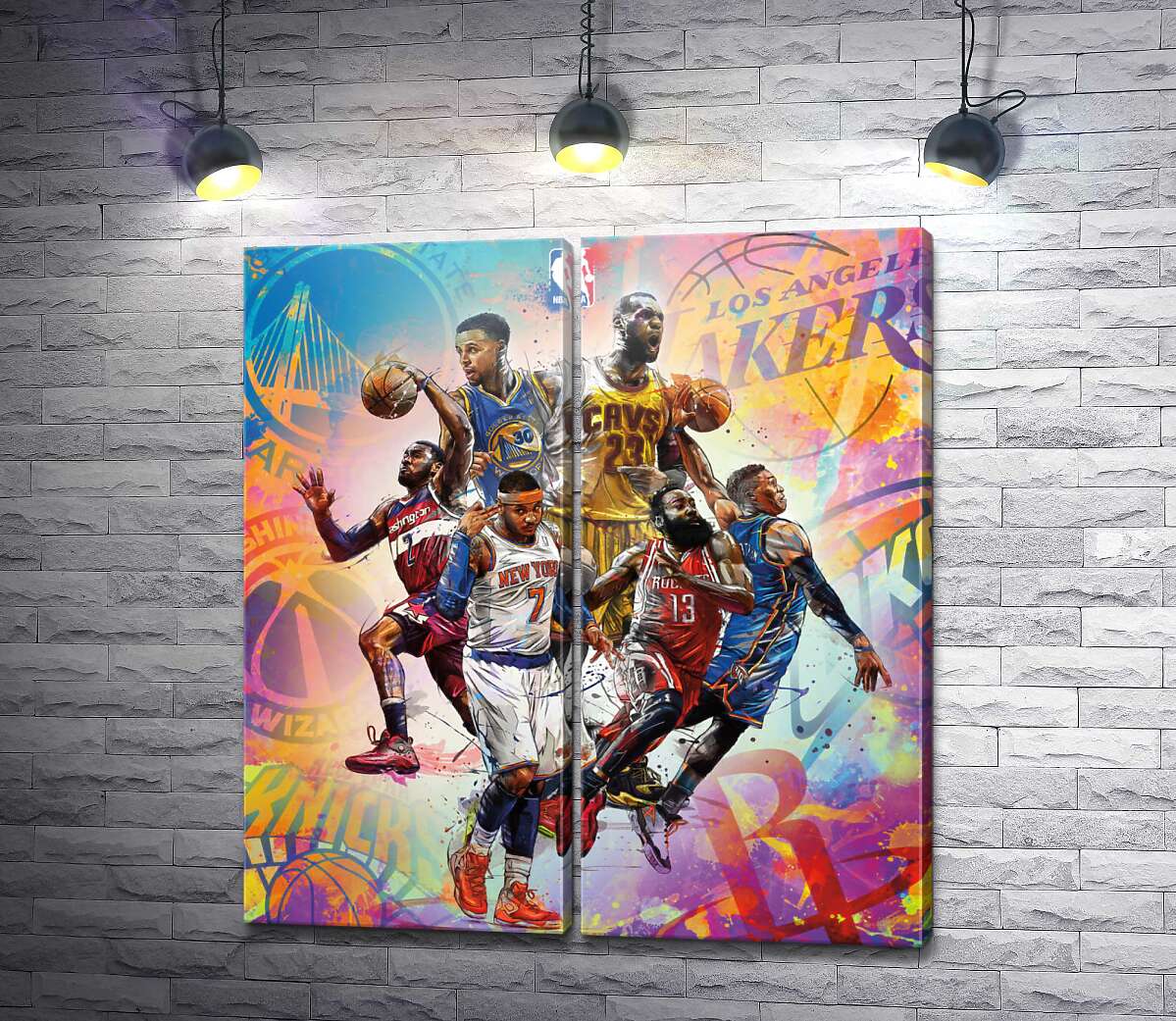 модульная картина Баскетбольные звезды NBA