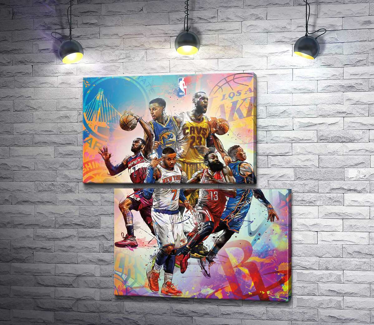 модульна картина Баскетбольні зірки NBA (Модуль №8)