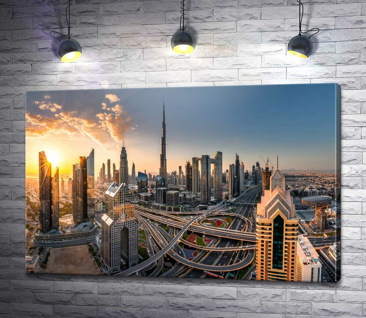 картина Рассвет в ультра-современном Дубае