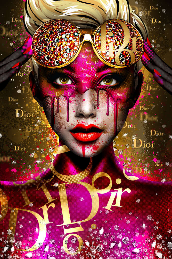 картина-постер Футуристический образ девушки Dior