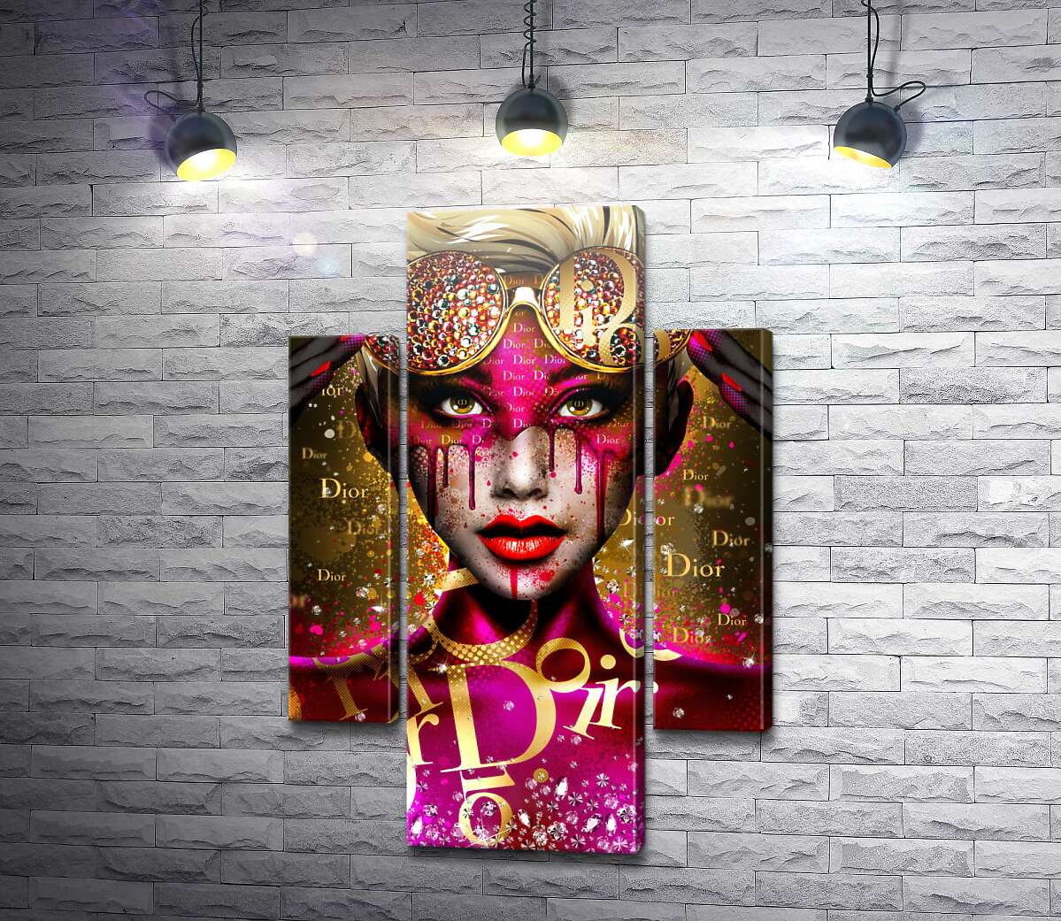 модульная картина Футуристический образ девушки Dior (Модуль №5)