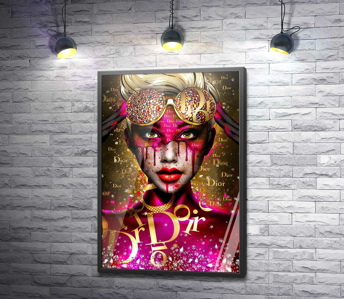 постер Футуристичний образ дівчини Dior