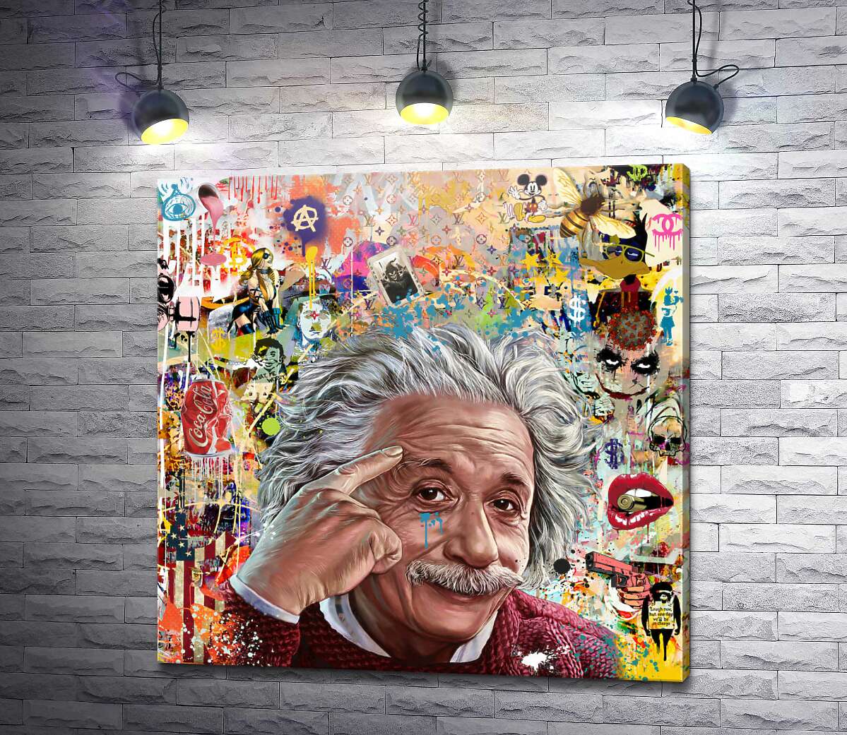 картина Метафизика попарта - Эйнштейн и арт вселенная
