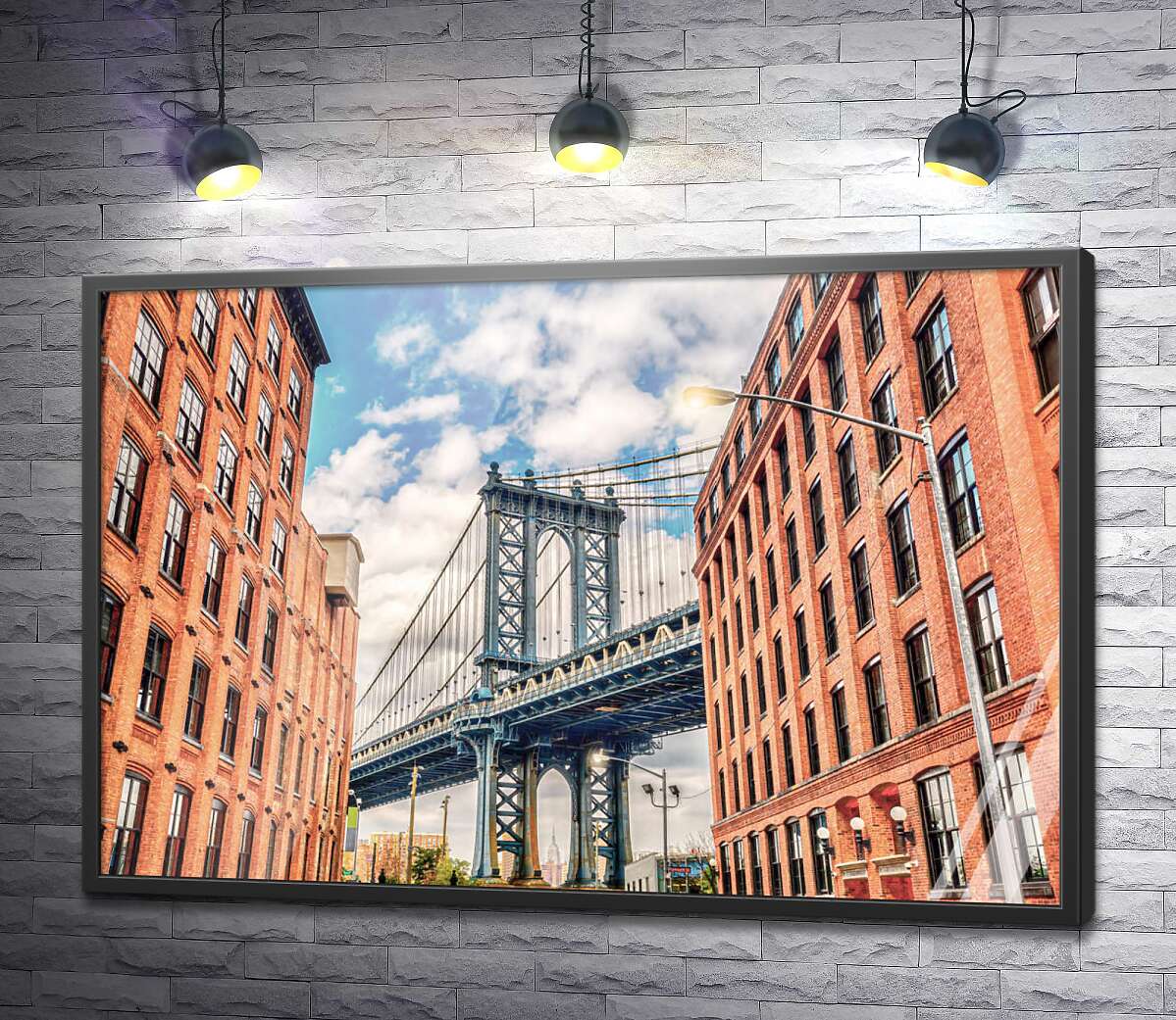 постер Вид на Бруклинский мост со двора