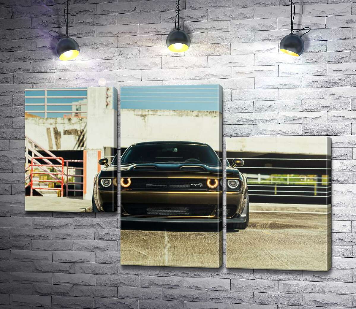 модульная картина Пристальный взгляд Dodge Challenger (Модуль №13)