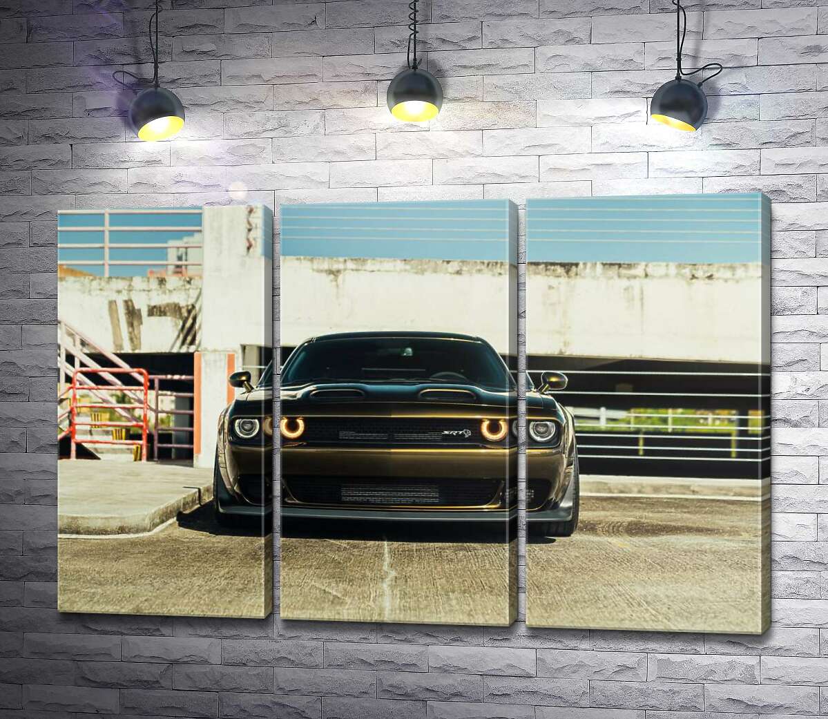 модульна картина Пильний погляд Dodge Challenger (Модуль №2)