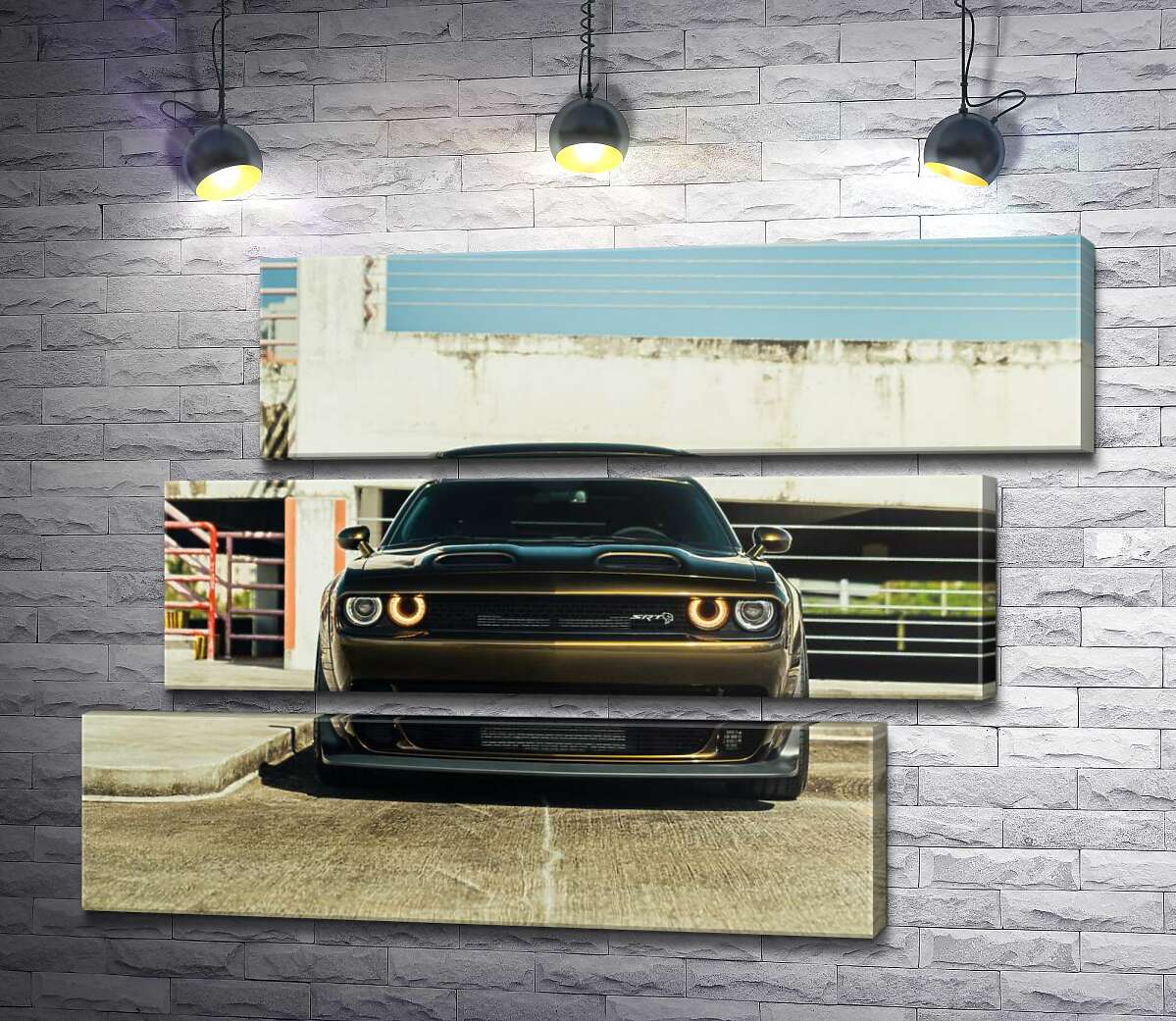 модульная картина Пристальный взгляд Dodge Challenger (Модуль №17)