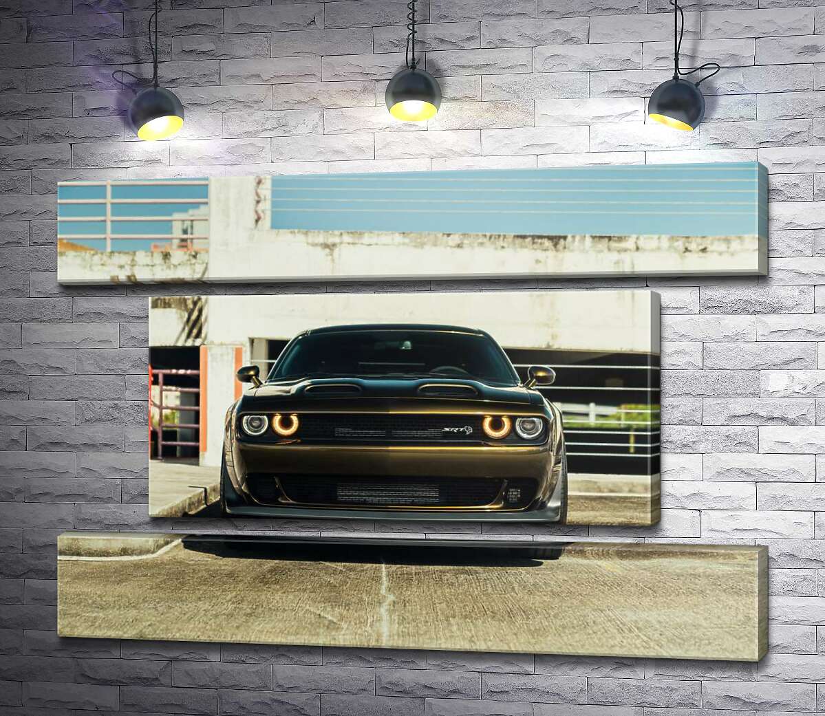 модульная картина Пристальный взгляд Dodge Challenger (Модуль №18)