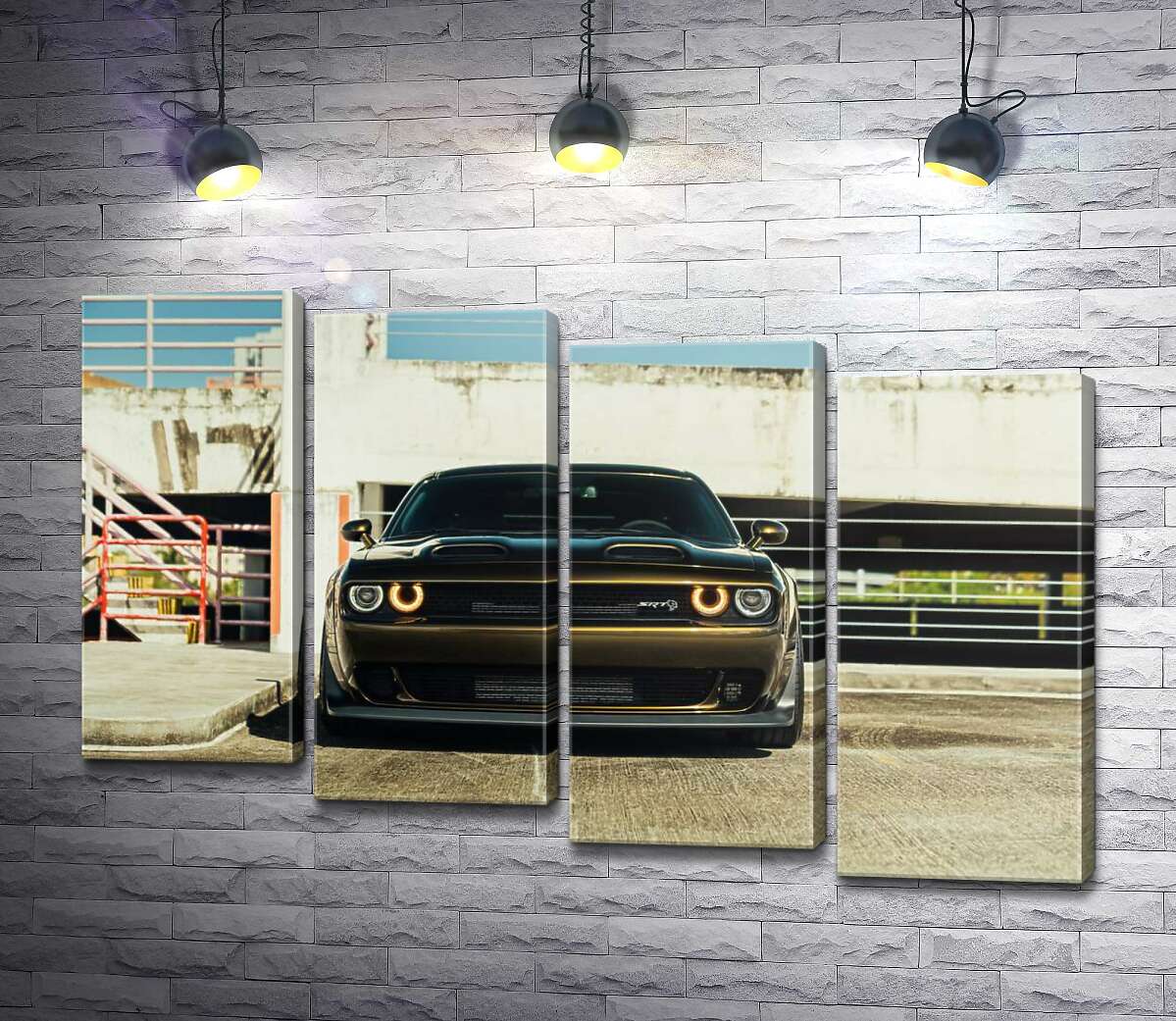 модульная картина Пристальный взгляд Dodge Challenger (Модуль №19)
