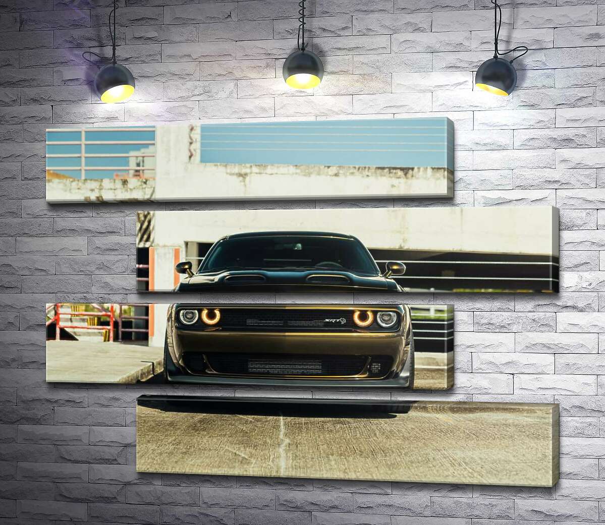 модульная картина Пристальный взгляд Dodge Challenger (Модуль №23)