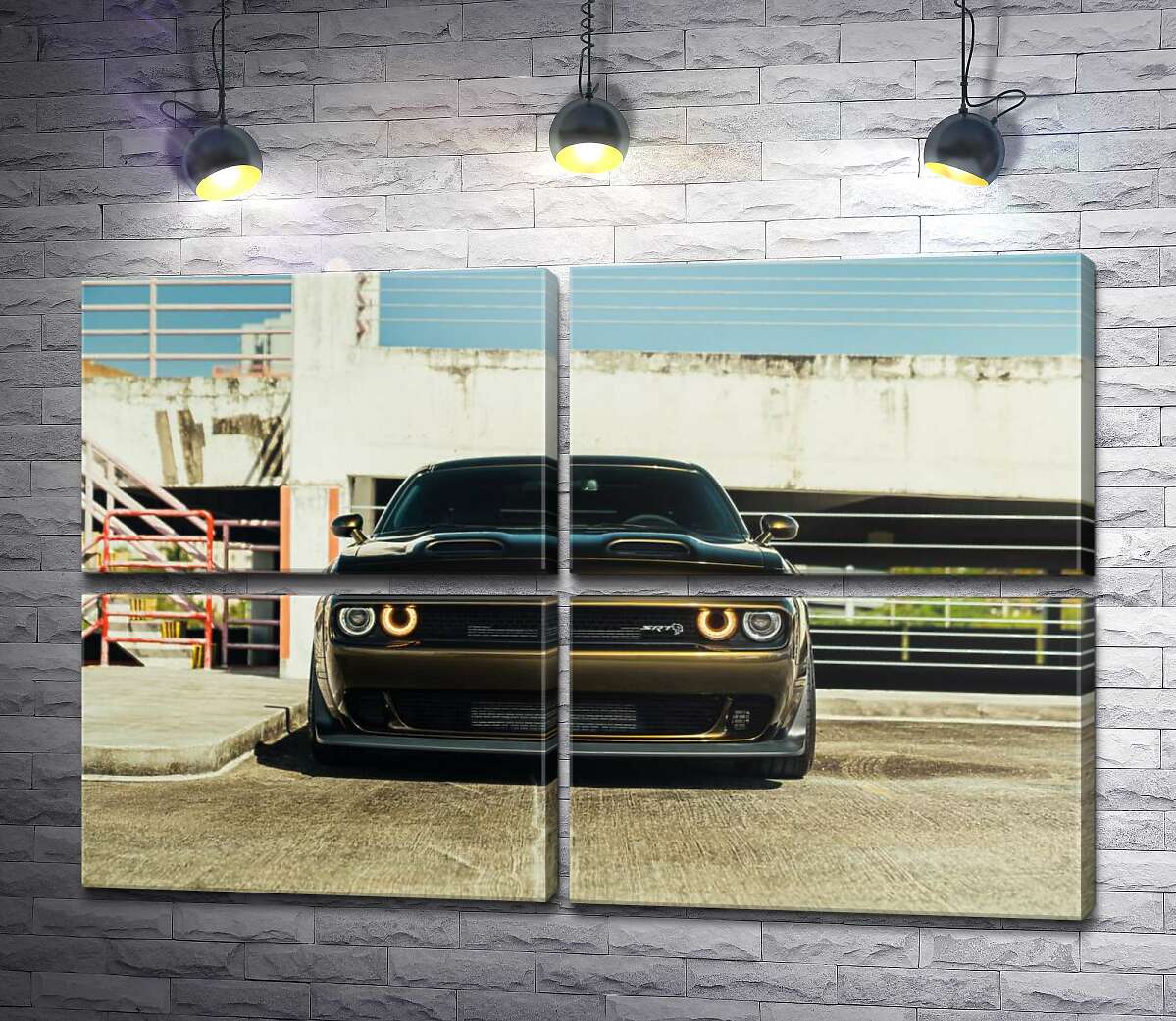 модульная картина Пристальный взгляд Dodge Challenger (Модуль №25)