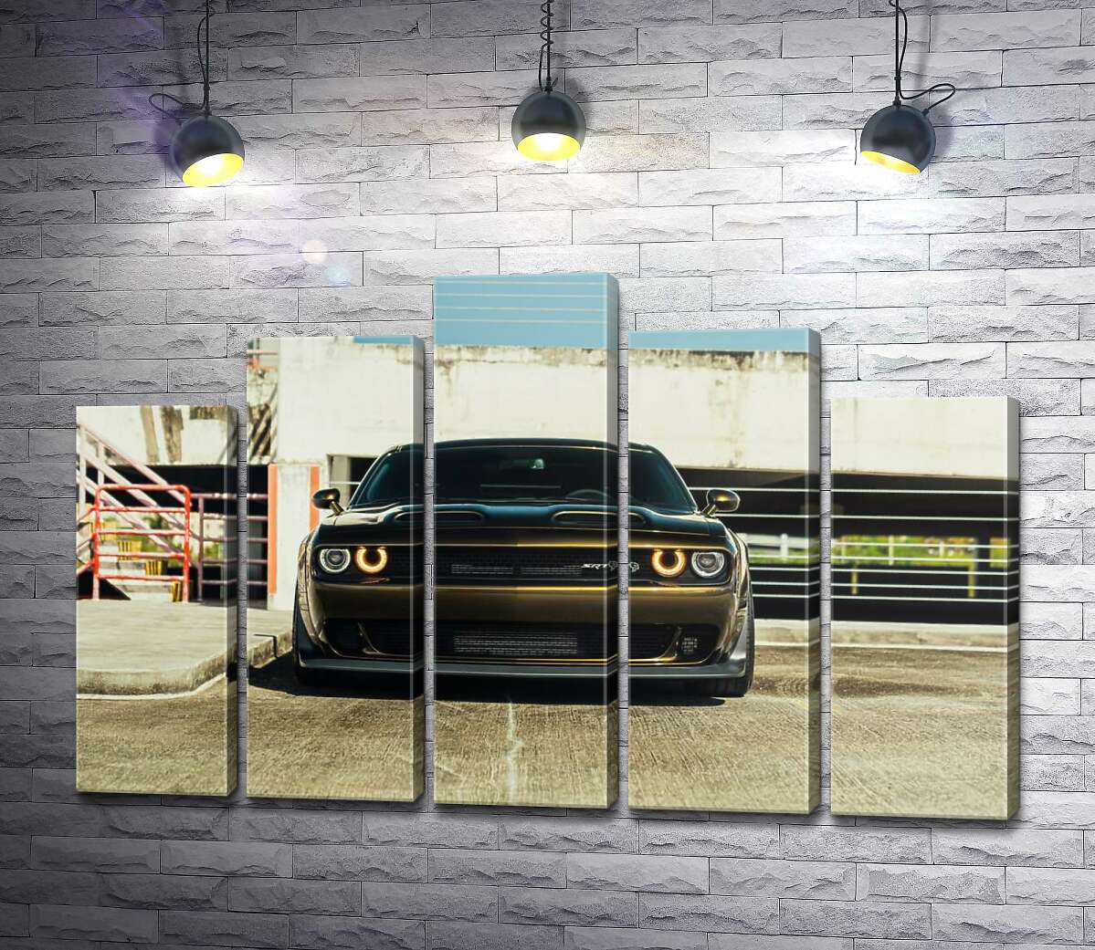 модульная картина Пристальный взгляд Dodge Challenger (Модуль №29)