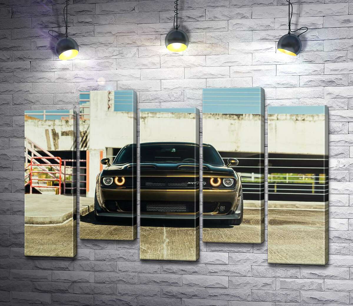 модульная картина Пристальный взгляд Dodge Challenger (Модуль №30)