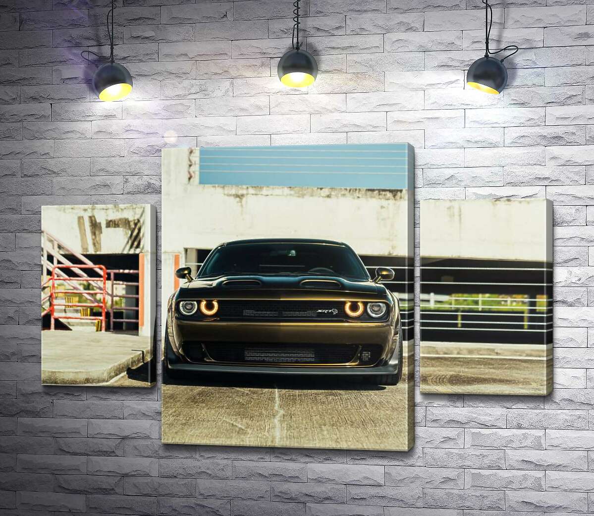модульная картина Пристальный взгляд Dodge Challenger (Модуль №5)