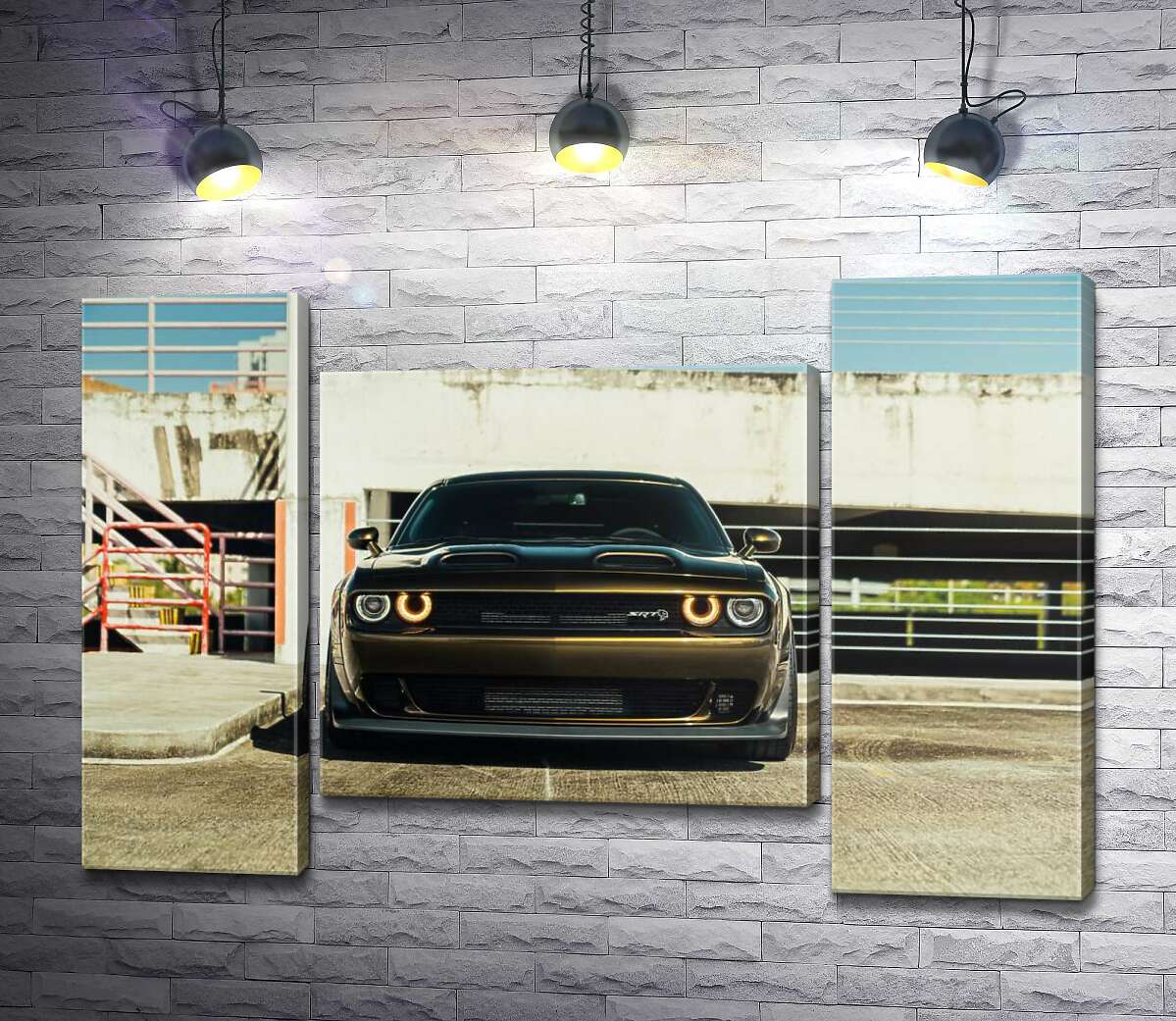 модульная картина Пристальный взгляд Dodge Challenger (Модуль №11)