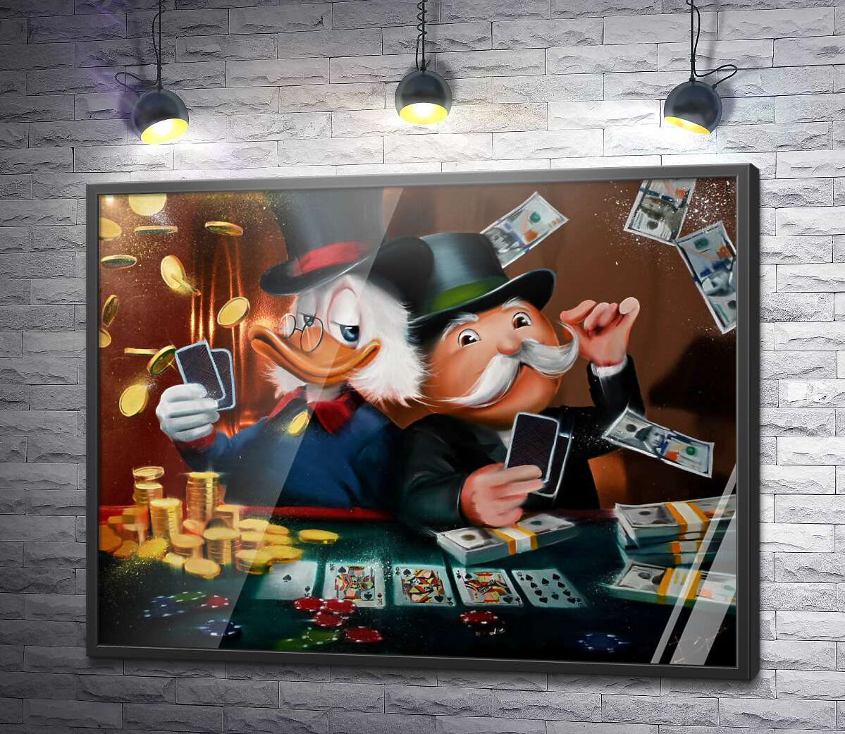постер Скрудж Макдак и дядюшка Пеннибэгс играют в казино