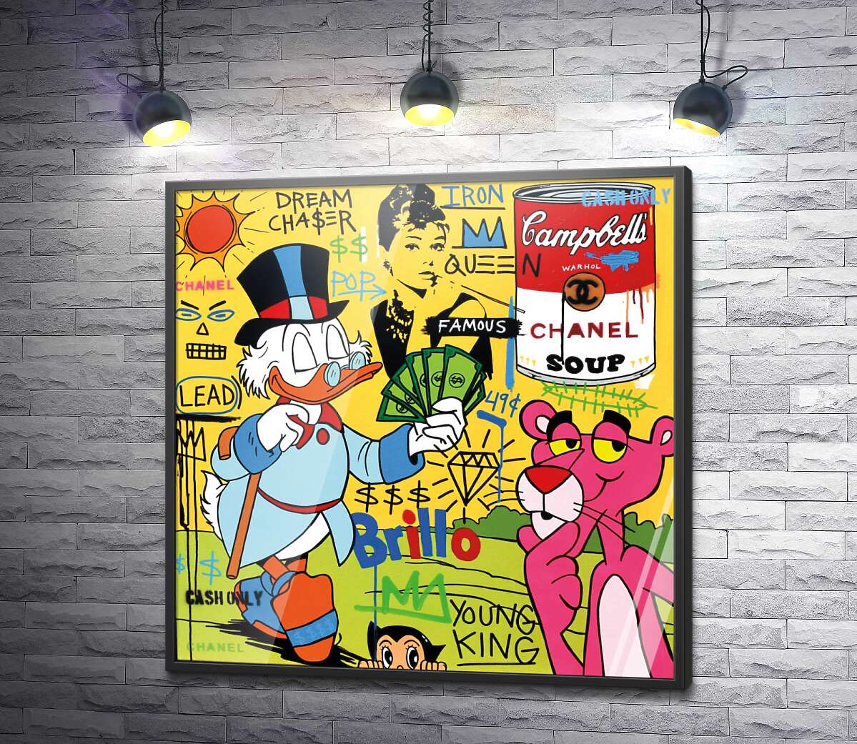 постер Скрудж та Рожева пантера у грошовому поп-арт міксі