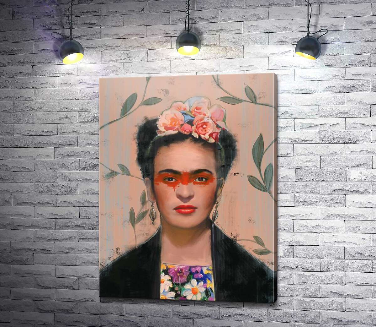 картина Портрет Фриды Кало в ярком платье