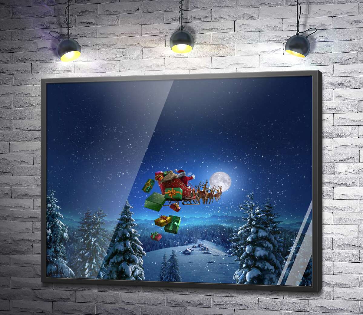 постер Неуклюжий Санта теряет подарки