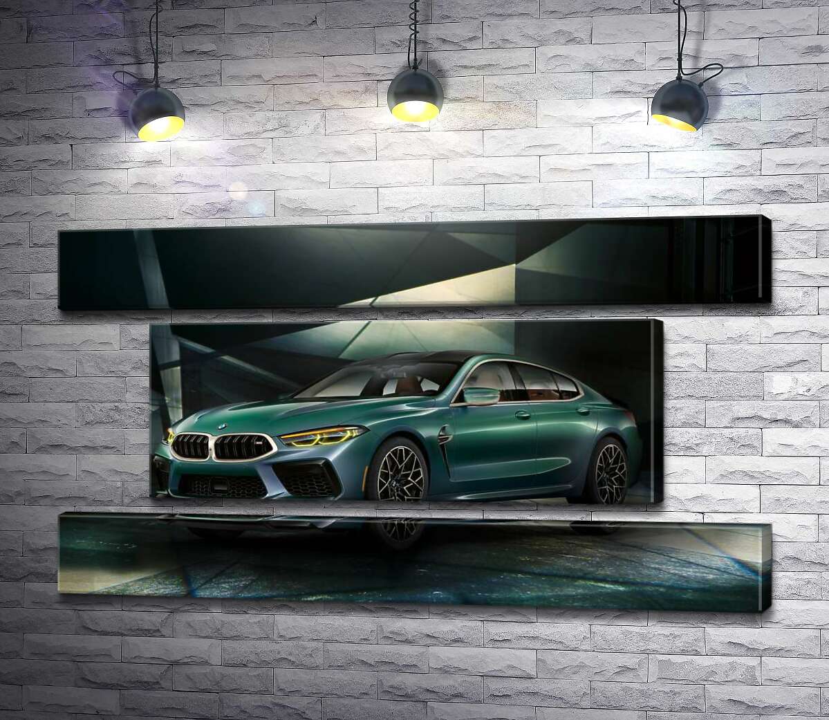 модульна картина Зелений автомобіль BMW Concept M8 Gran Coupe (Модуль №18)