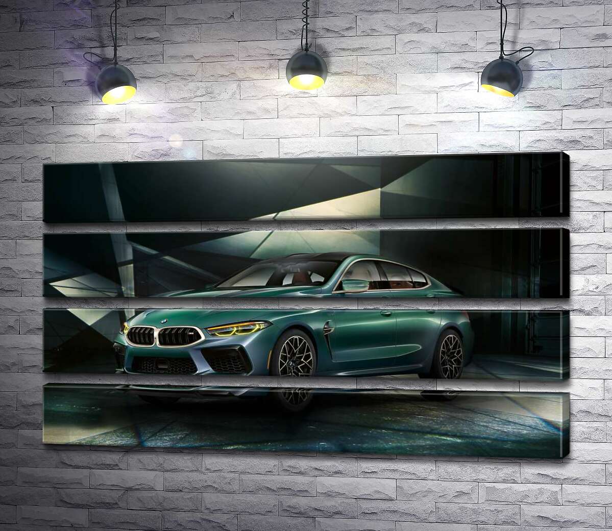модульна картина Зелений автомобіль BMW Concept M8 Gran Coupe (Модуль №22)
