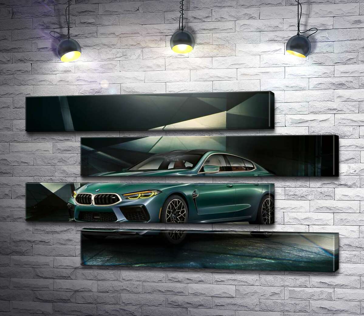 модульна картина Зелений автомобіль BMW Concept M8 Gran Coupe (Модуль №23)