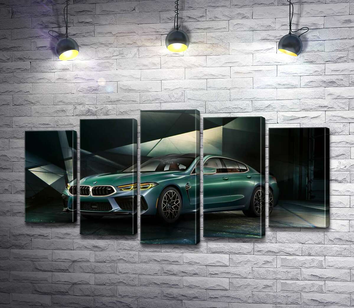 модульна картина Зелений автомобіль BMW Concept M8 Gran Coupe (Модуль №4)