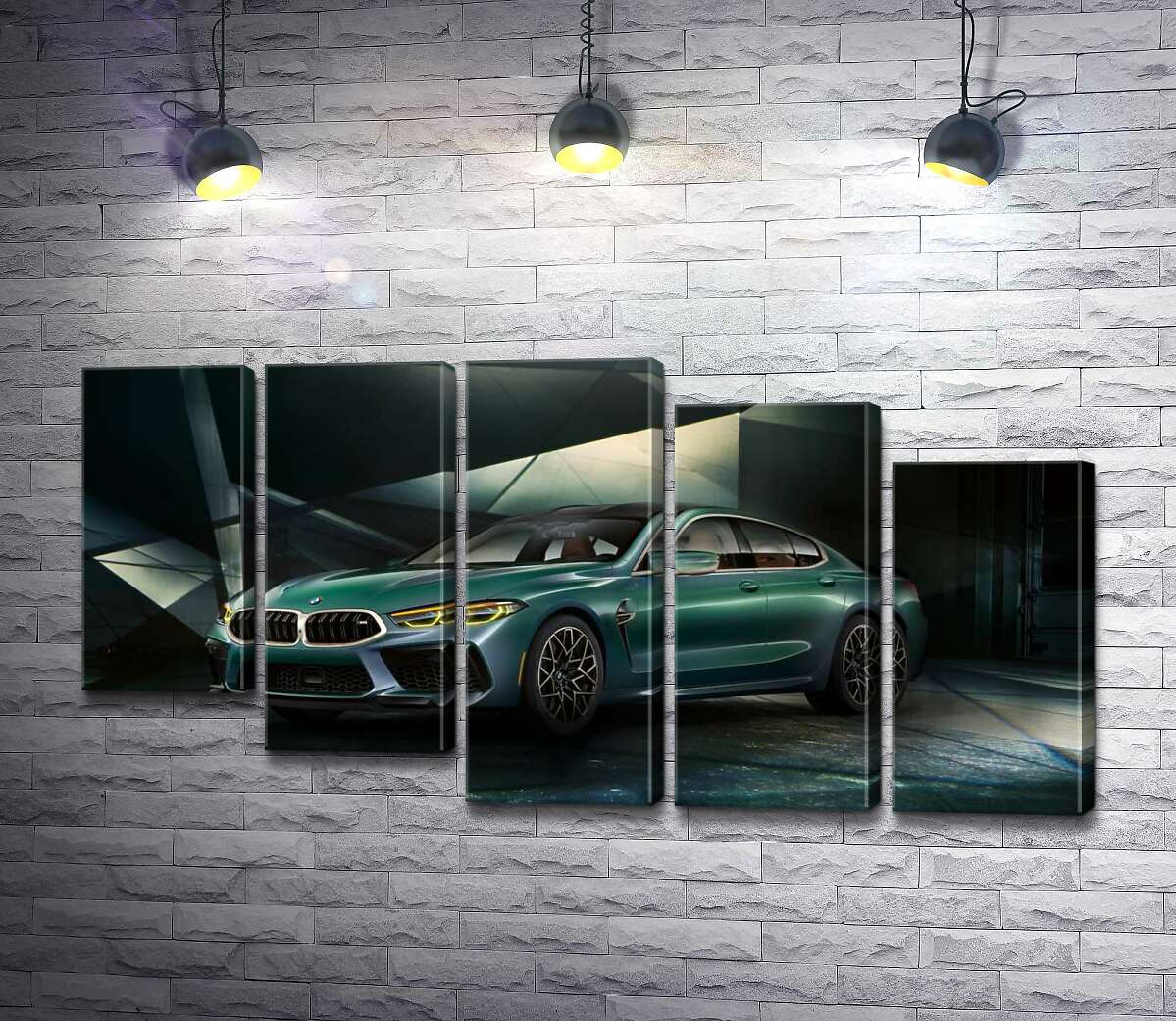 модульна картина Зелений автомобіль BMW Concept M8 Gran Coupe (Модуль №28)