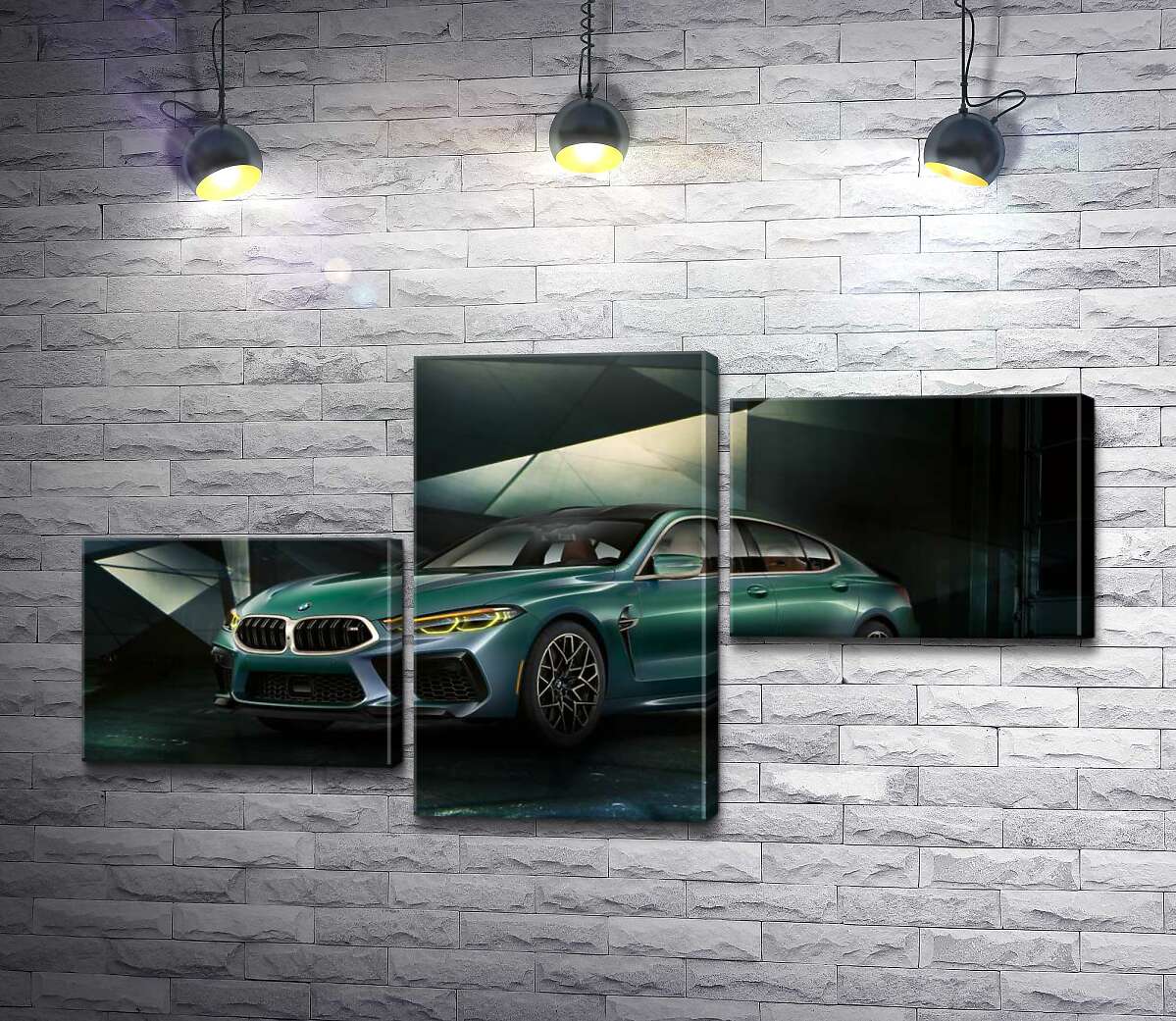 модульна картина Зелений автомобіль BMW Concept M8 Gran Coupe (Модуль №12)