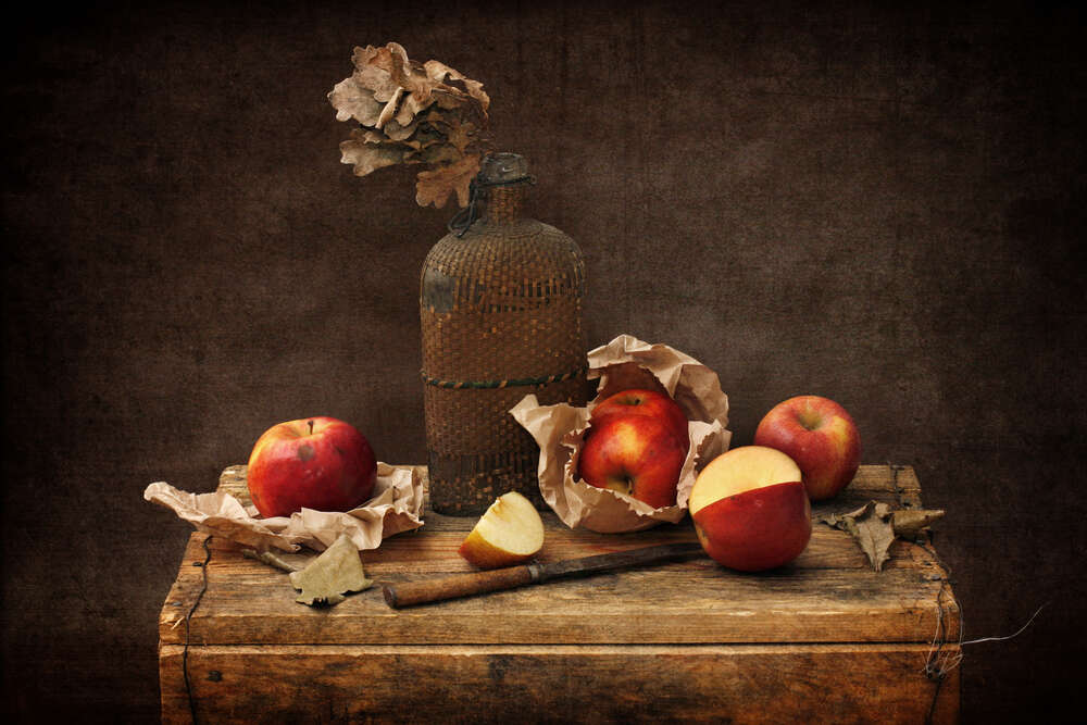 картина-постер Натюрморт с яблоками