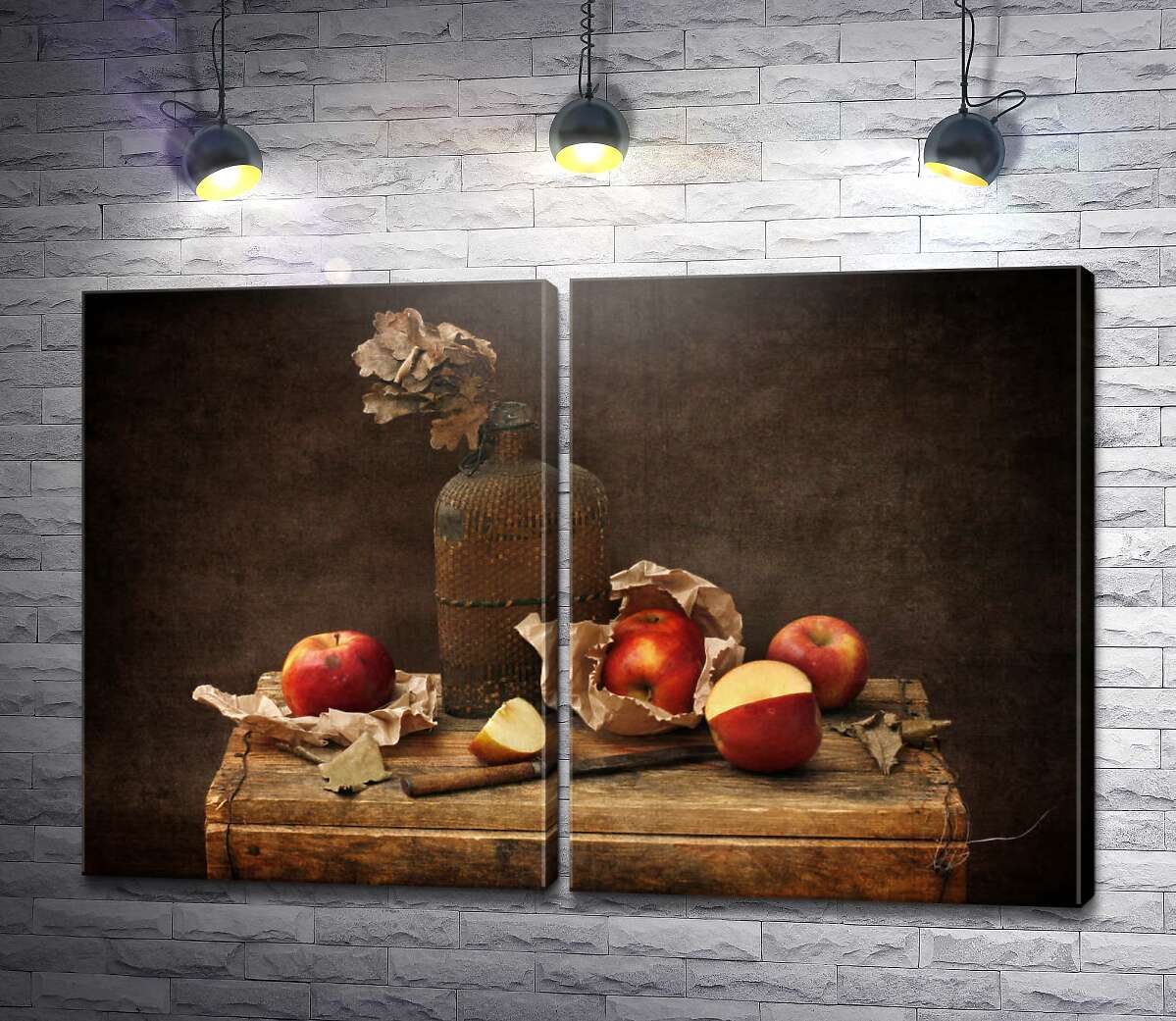 модульная картина Натюрморт с яблоками