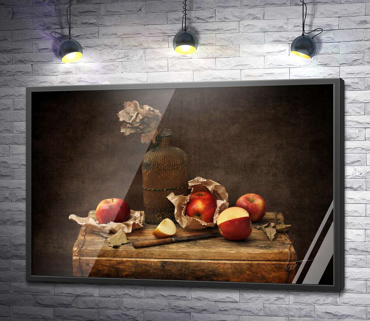 постер Натюрморт з яблуками