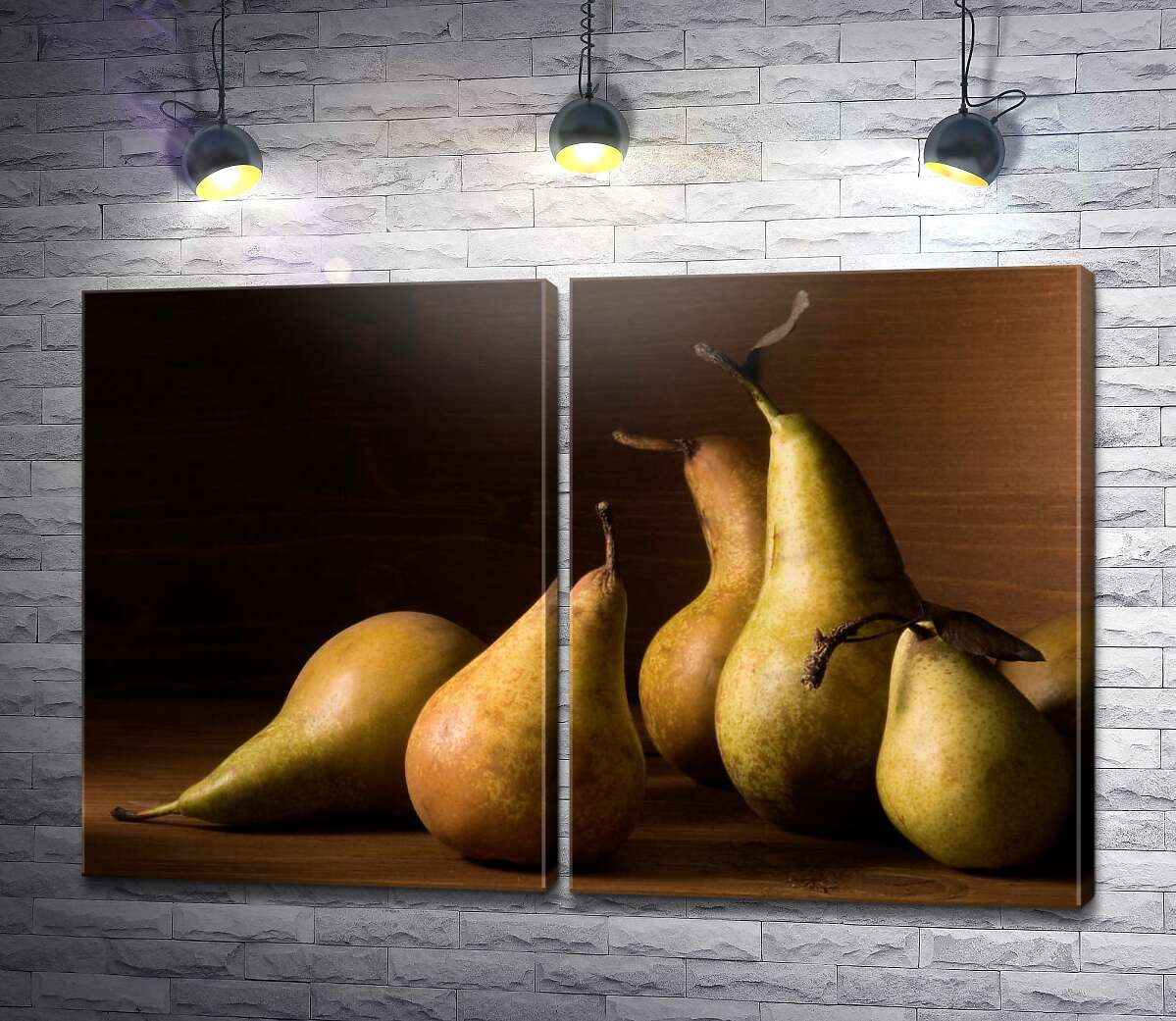 модульна картина Натюрморт зі стиглими грушами