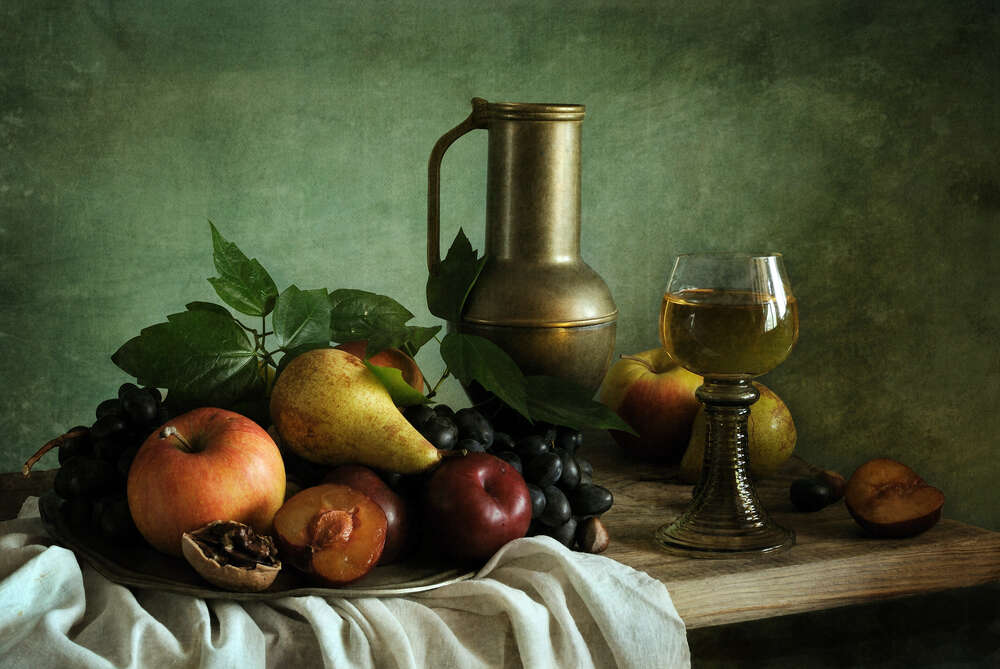 картина-постер Винтажный натюрморт с фруктами