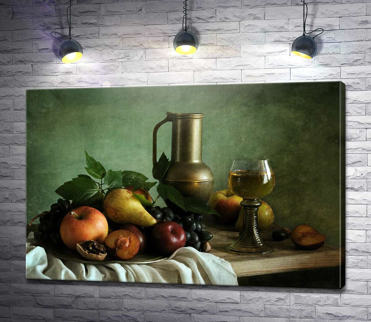 картина Винтажный натюрморт с фруктами